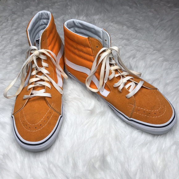 Vans Other - Vans Sk8-Hi Mens Orange Skateboarding Sneakers 11